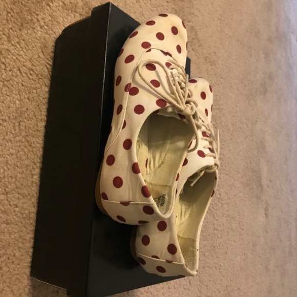 Polka dot Oxford flats - Picture 3 of 3